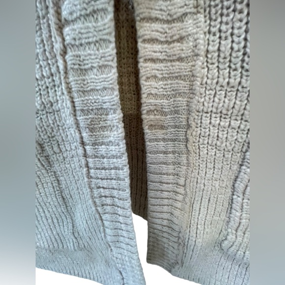 American Eagle Open Front Cardigan with hoodie in light beige size xs - Picture 7 of 10